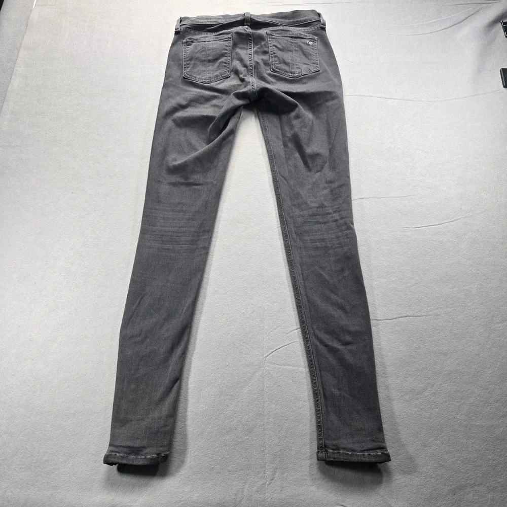 Rag & Bone Jean Kids Seattle Grey Moto Zipper Skinny Jeans 27 Y2K
